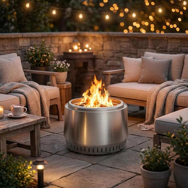 HotShot Traveler Portable Low Smoke 15 in. Round Wood-Burning Fire
