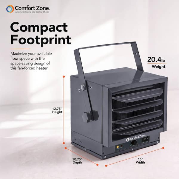 Comfort Zone 17065 BTU Industrial Fan Heaters Electric Furnace
