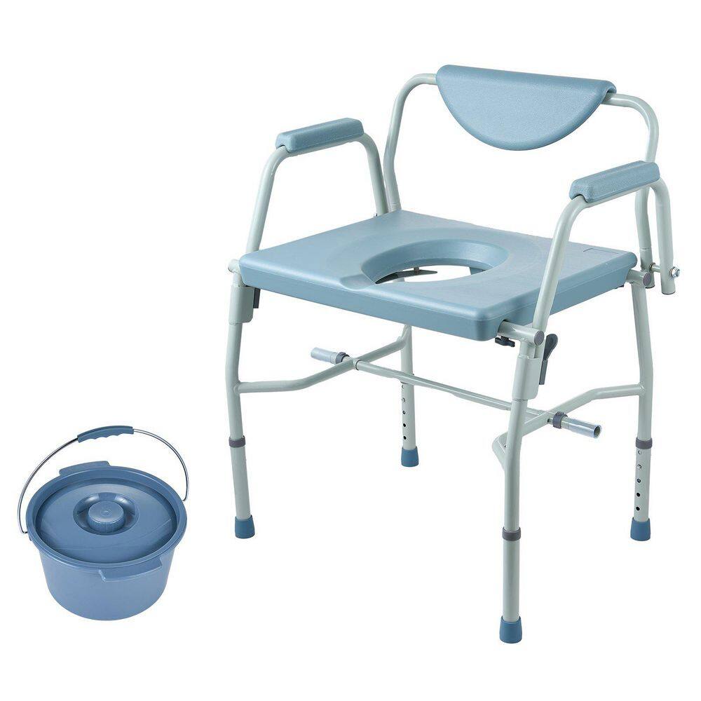 7L Non-Electric Waterless Toilet Commode Chair, with Drop-Down Arms and Detachable Backrest, 5-Level Adjustable Height price history on PriceWatchPro