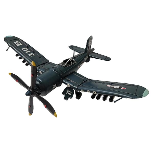 PETERSON ARTWARES Navy Blue 16 x 13 x 4.5 in. Airplane with Folderable Wing
