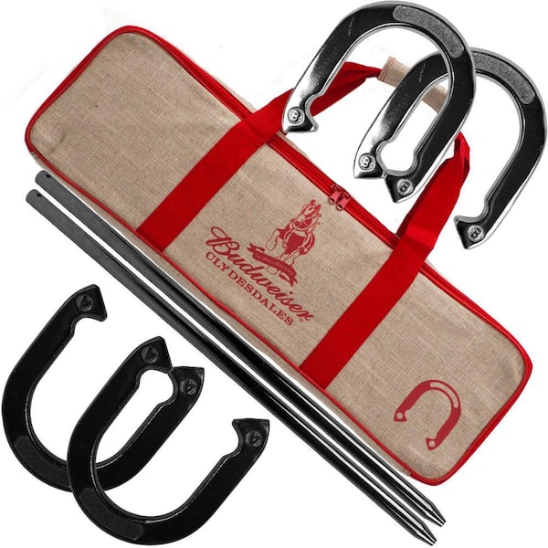 Trademark Games Budweiser Horseshoe Set with Carry Case