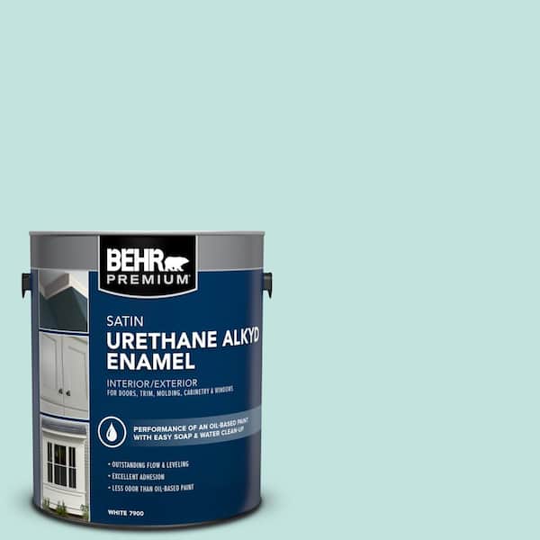 BEHR PREMIUM 1 gal. #M450-2 Tidewater Urethane Alkyd Satin Enamel Interior/Exterior Paint