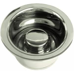 Extra-Deep Disposal Flange and Stopper in Polished Nickel