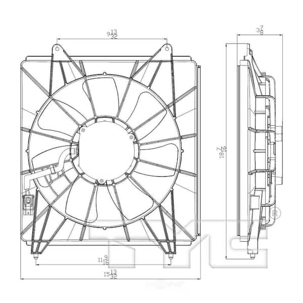 TYC A/C Condenser Fan Assembly