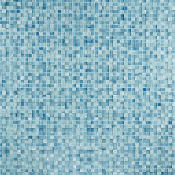 Ivy Hill Tile Jayla Sea 11.81 in. x 11.81 in. Polished Glass Wall Mosaic Tile (0.97 sq. ft./Each)