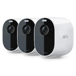 Essential Spotlight Camera – Indoor/Outdoor Wire-Free 1080p Security Camera (3-pack) – Black