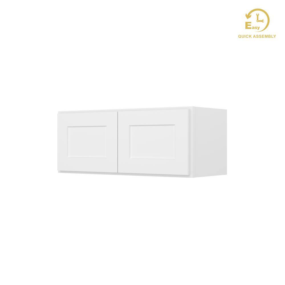 Easy-DIY 30 in. W x 12 in. D x 12 in. H Ready to Assemble Wall Kitchen Cabinet in Shaker White 2-Doors price history on PriceWatchPro