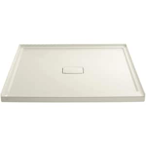 Archer 60 in. x 60 in. Single Threshold Shower Base in Biscuit