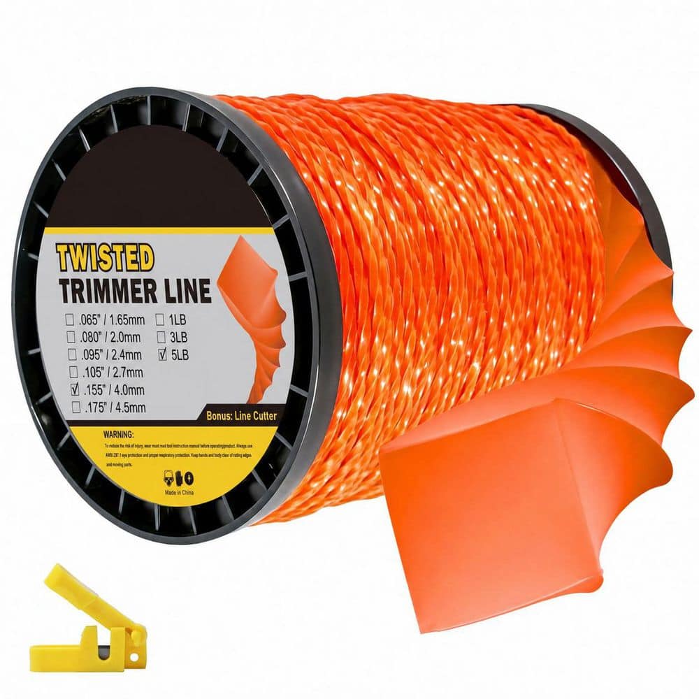 5-Pound Heavy Duty Twisted Trimmer Line 0.155 Inch Orange Commercial Grade Nylon Weed Eater String Spool price history on PriceWatchPro