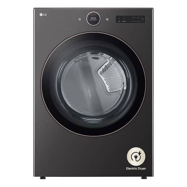 7.4 cu. ft. Vented Stackable SMART Electric Dryer in Black Steel with TurboSteam and AI Sensor Dry Technology