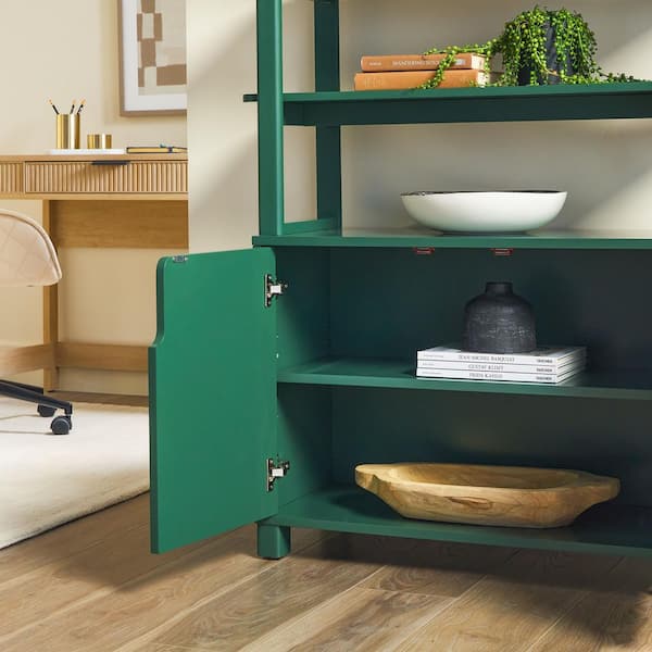 Walker Edison Furniture Company Zoey 72 in. Tall Green MDF/Solid