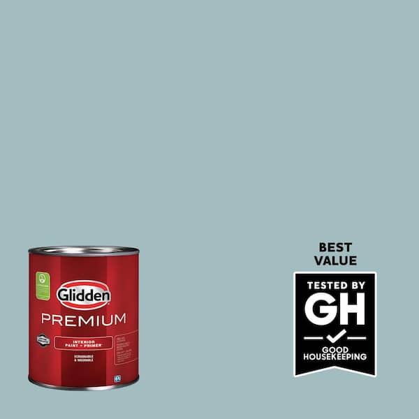Glidden Premium 1 qt. PPG1148-4 Lazy River Semi-Gloss Interior Paint