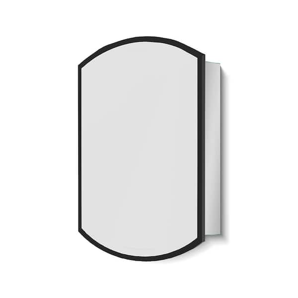 Black 22 in W x 31 in. H Farmhose lrregular Aluminium Framed Mirror Wall Mirror Vanity Mirror
