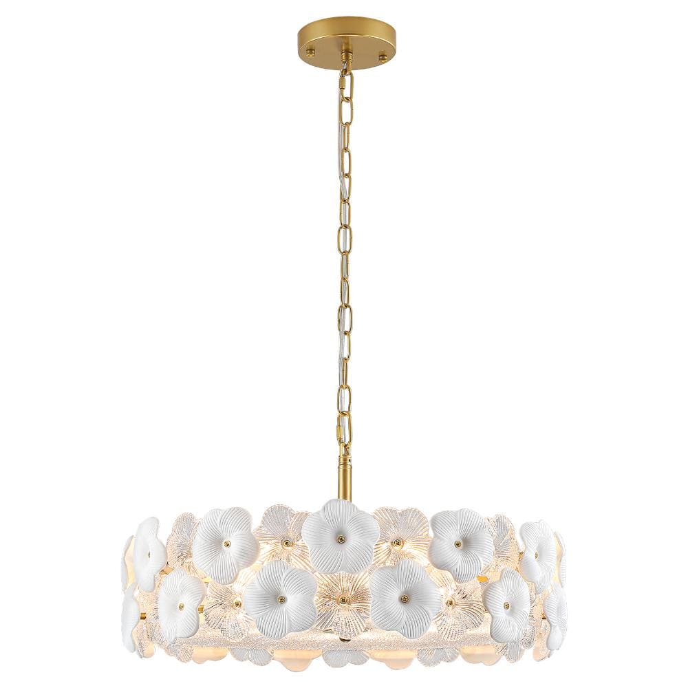 5-Light Modern Gold Chandelier with Flower Glass price history on PriceWatchPro