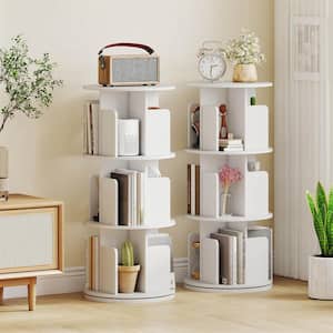 Costway 13 in. Wide x 39.5 in. H White 2 Pieces 3-tier Wood