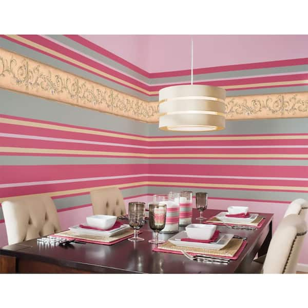 York Wallcoverings Border Multi Wallpaper Border Km7745b The Home Depot