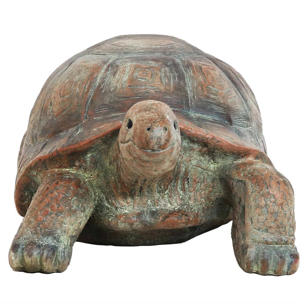 Talia the Tortoise 29" Brown Glass Fiber Reinforced Concrete Garden Statue