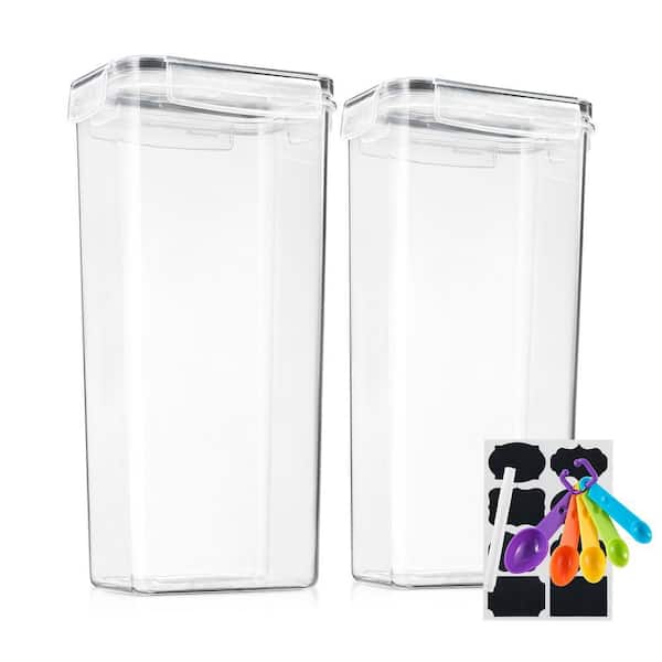 2-Pack Airtight Food Dispenser Containers and Kitchen Organization with Lids