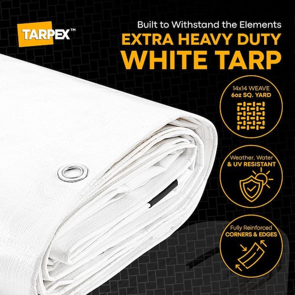 Tarpex 12 Mil Extra Heavy-Duty Polyethylene Tarp 120 ft. x 120 ft
