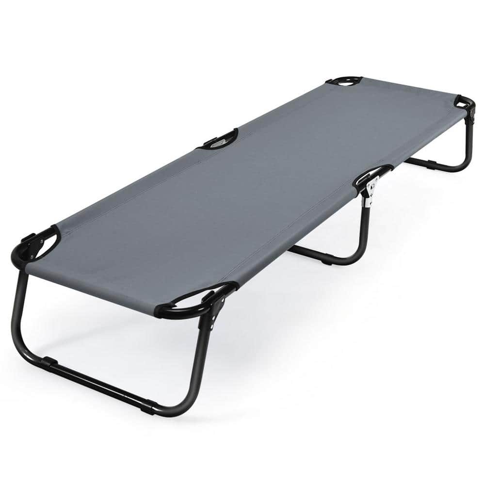 Aluminum Heavy Duty Single Folding Bed Fishing Camping Travel Guest Lightweight 