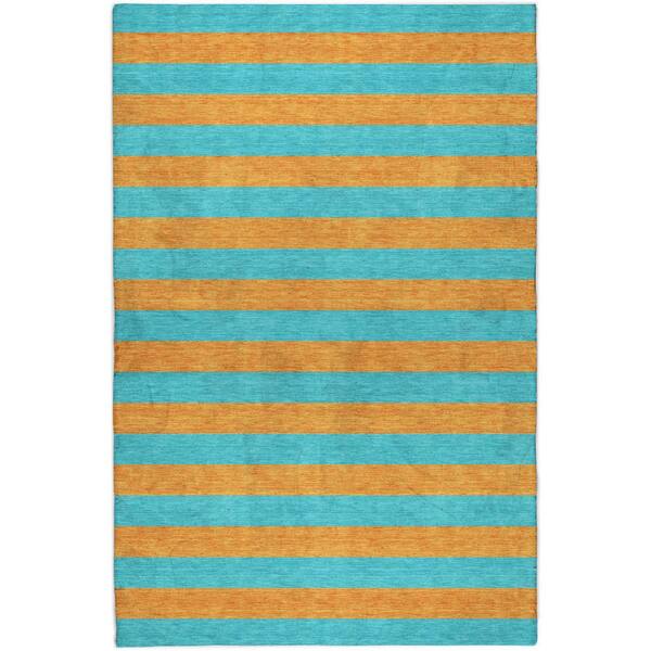 Dream Shag Premium Machine Washable Abstract ADS530 Aqua 10 ft. x 14 ft. Area Rug