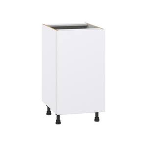 Fairhope Bright White Slab Assembled Base Kitchen Cabinet with 3 Inner Drawers (18 in. W x 34.5 in. H x 24 in. D)