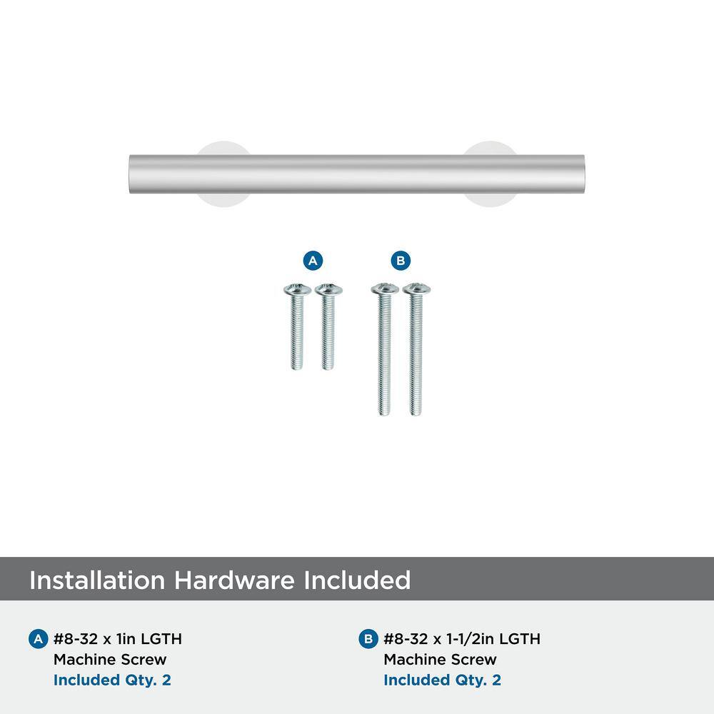Polished Chrome 3-Inch Modern Cylindrical Bar Cabinet Pull
