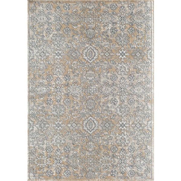 Milford Chantilly Cream Beige Area Rug - 2 X 8