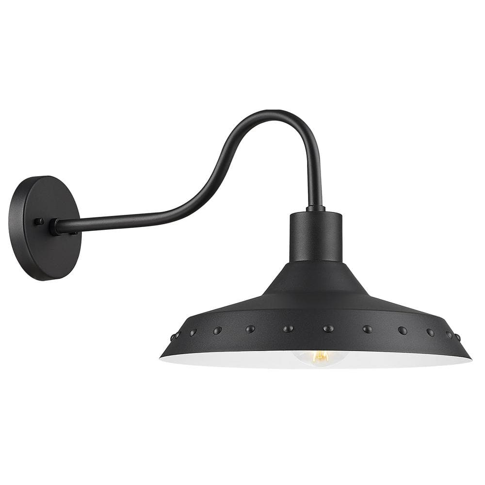 16 in. Pebble Black Finish Outdoor Hardwired Wall Sconce Barn with No Bulbs Included price history on PriceWatchPro