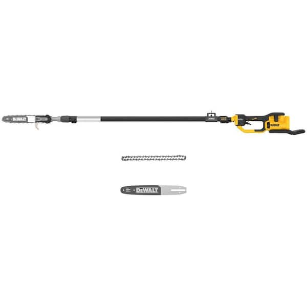 FLEXVOLT 60V MAX 10 in. Cordless Telescoping Pole Saw (Tool Only) w/Extra 10 in. Bar and Chain