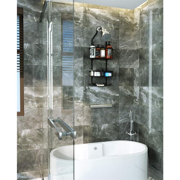 Silicone Shower Organizer, Shower Caddy Over Shower Head, Bathtub Shower  Storage Room, Bathroom Accessories, Apartment Essentials, With 2 Suction