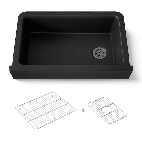 Cairn 28.63 in. Undermount Single Bowl Matte Brown Granite Composite Kitchen Sink