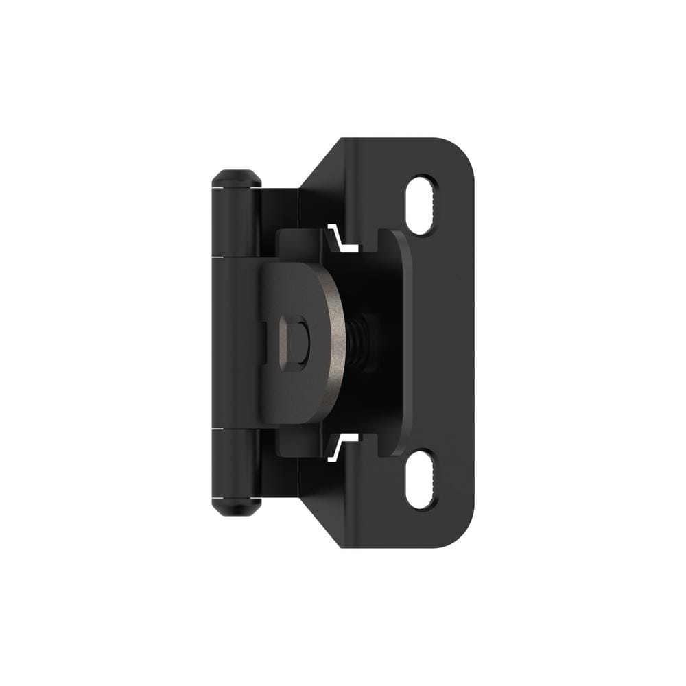 Matte Black 1/4 in. (6 mm) Overlay Single Demountable, Partial Wrap Cabinet Hinge (2-Pack) price history on PriceWatchPro