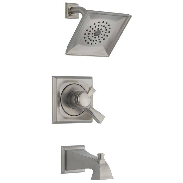 Delta Dryden Single-Handle 1-Spray Tub and Shower Faucet in Stainless (Valve Included)