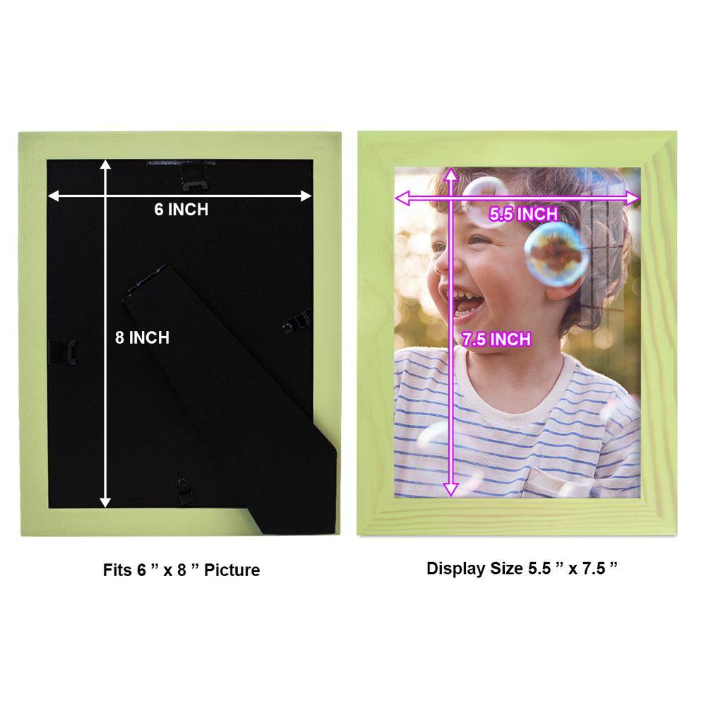Mint Green 6x8 Matte Wood Picture Frame with Glass