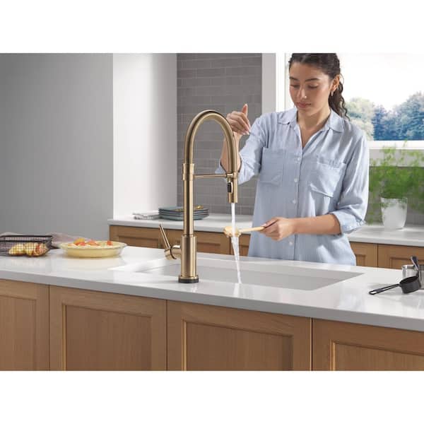 Delta Trinsic Spring Gold Touch2O Touchless Technology Single