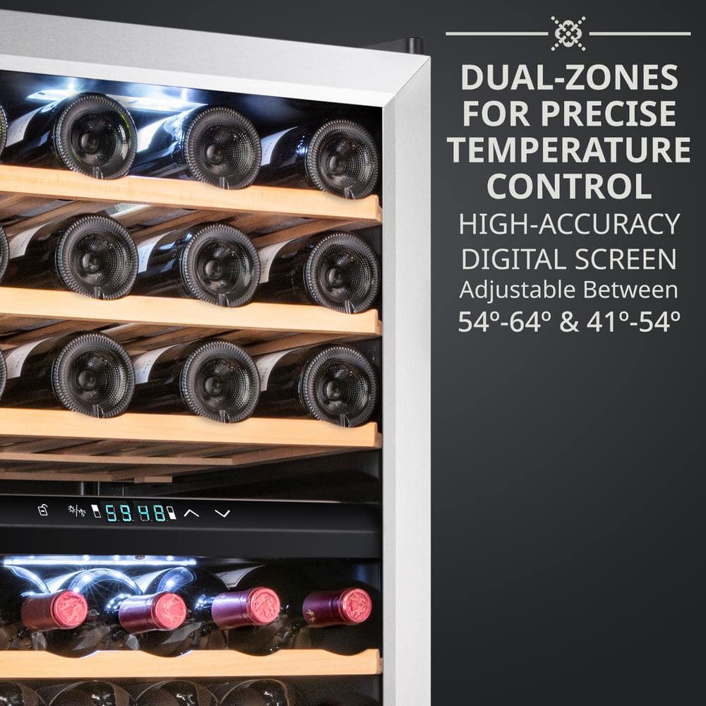 Ivation Ivation Dual Zone 19.5'' Freestanding 43 Bottle Wine Refrigerator