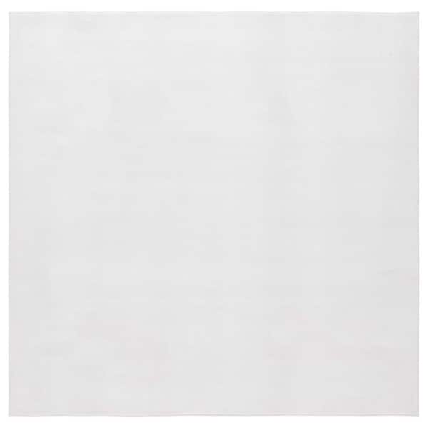 Loft Ivory 6 ft. x 6 ft. Machine Washable Modern Solid Square Area Rug