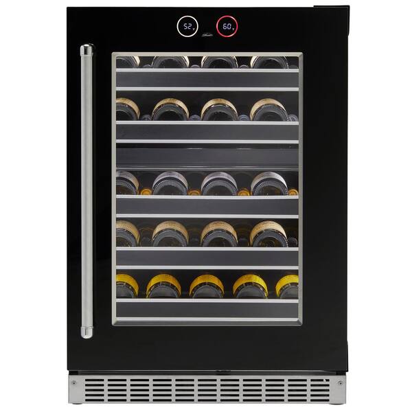 Danby Silhouette Reserve Series 37 Bottle Built In Wine Cooler In Black Srvwc050r The Home Depot