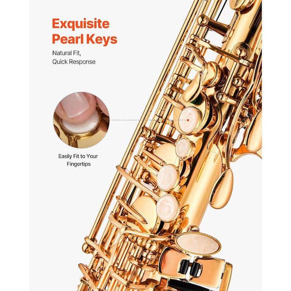 SKYSHALO Alto Saxophone E Flat Brass Saxophone Beginner Kit with