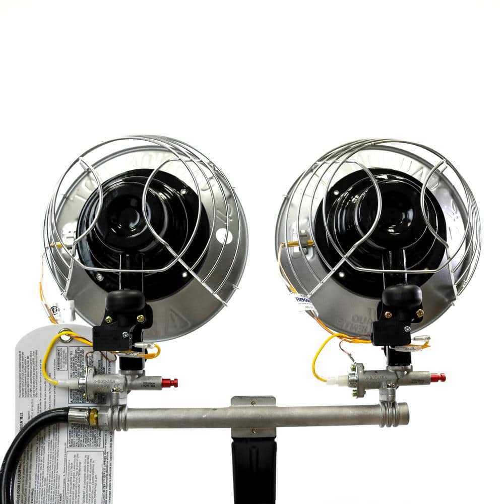 30,000 BTU Grey Steel Double Tank Top Propane Heater