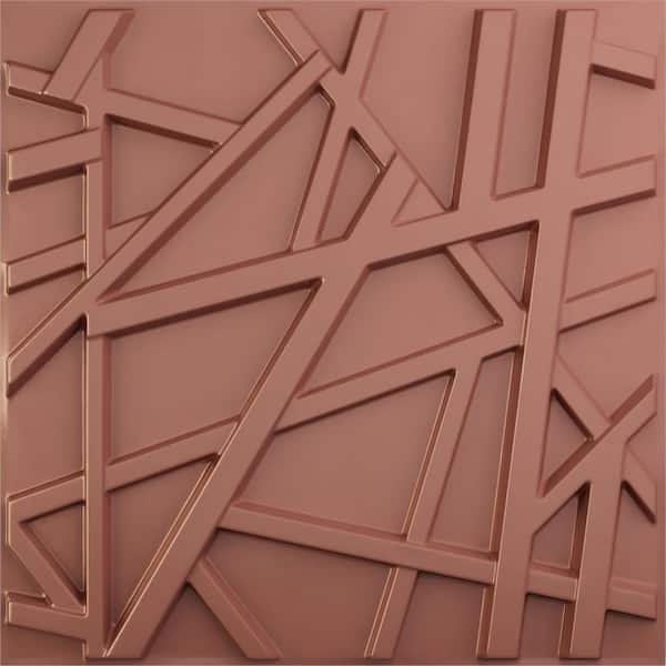 19-5/8"W x 19-5/8"H Evergreen EnduraWall Decorative 3D Wall Panel, Champagne Pink (Covers 2.67 Sq.Ft.)