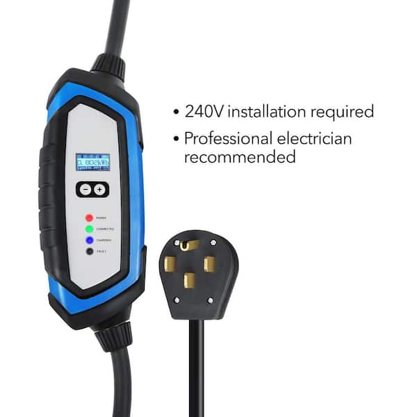 VEVOR's 32A Level 2 portable EV charger with NEMA 14-50 plug