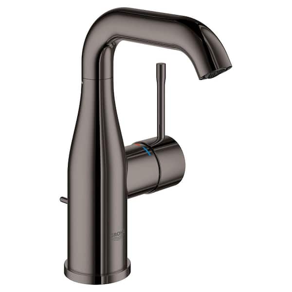 Vernederen Loodgieter Trillen GROHE Essence M-Size Single Hole Single-Handle Bathroom Faucet with  Temperature Limiter in Hard Graphite 23485A0A - The Home Depot