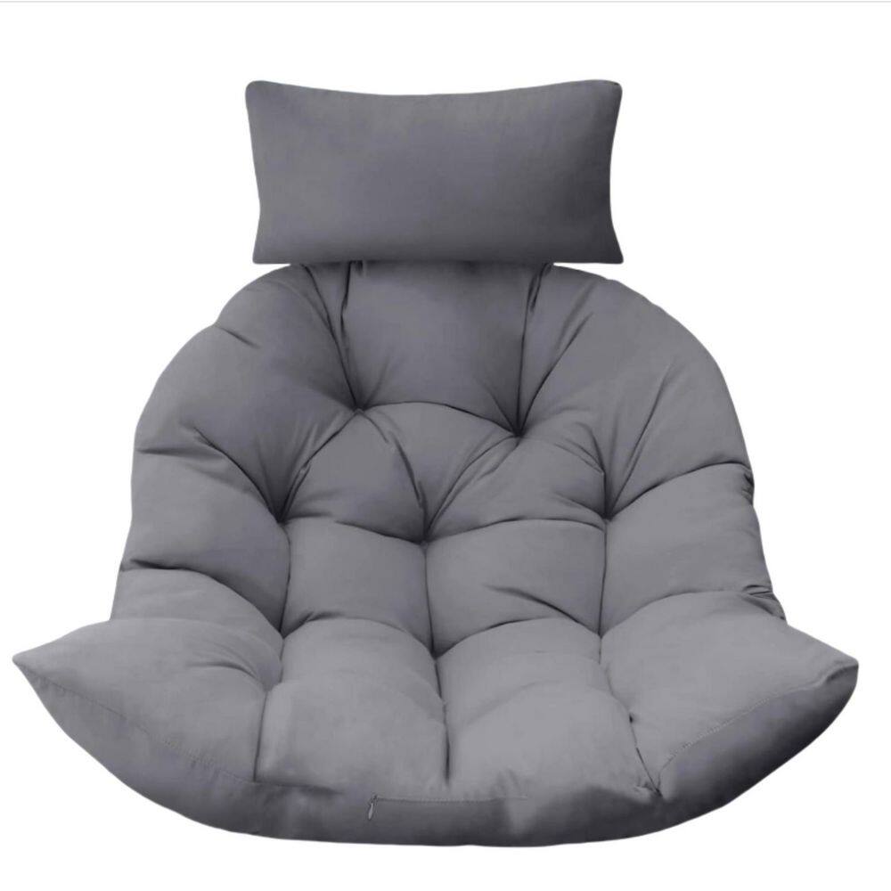 Outdoor Waterproof Egg Chair Replacement Cushion, Thickened 7 in. with Headrest 47 x 40 x 7 in. (Gray) price history on PriceWatchPro