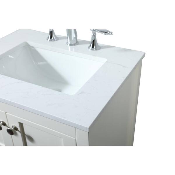 Quartz Vanity Top In Calacatta, Bestview 49 In Carrara White Quartz Single Sink Bathroom Vanity Top