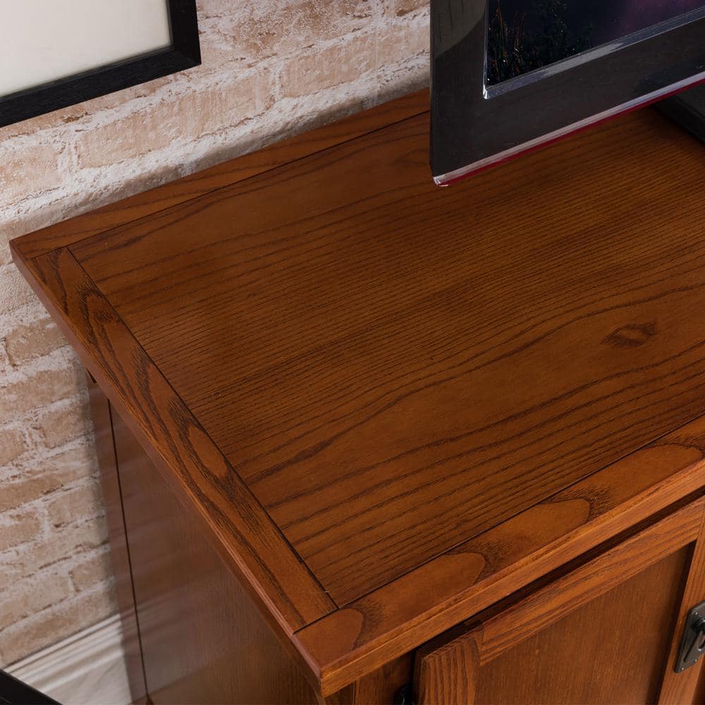 Mission Oak 63" Russet Solid Wood Four Door TV Stand