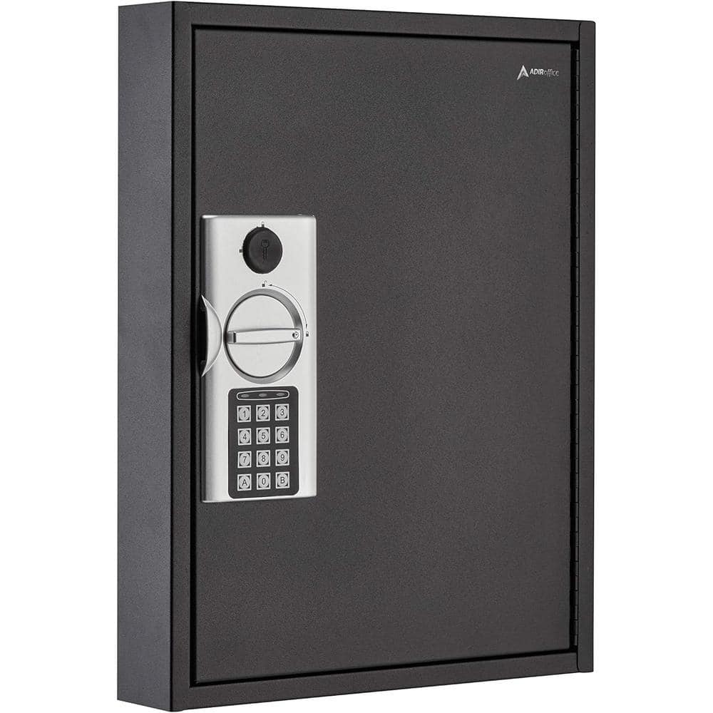 60-Key Steel Heavy-Duty Safe Lock Box Key Cabinet with Digital Lock, Black,