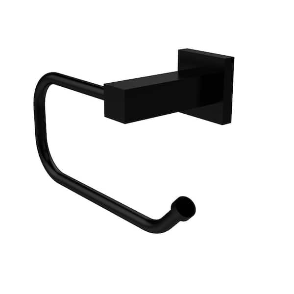 Allied Brass Montero Collection Euro Style Single Post Toilet Paper Holder in Matte Black