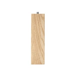 Parsons Square Table Leg with Hanger Bolt - 6 in. H x 1.625 in. Dia. - Sanded Unfinished Ash Wood - DIY Furniture Decor
